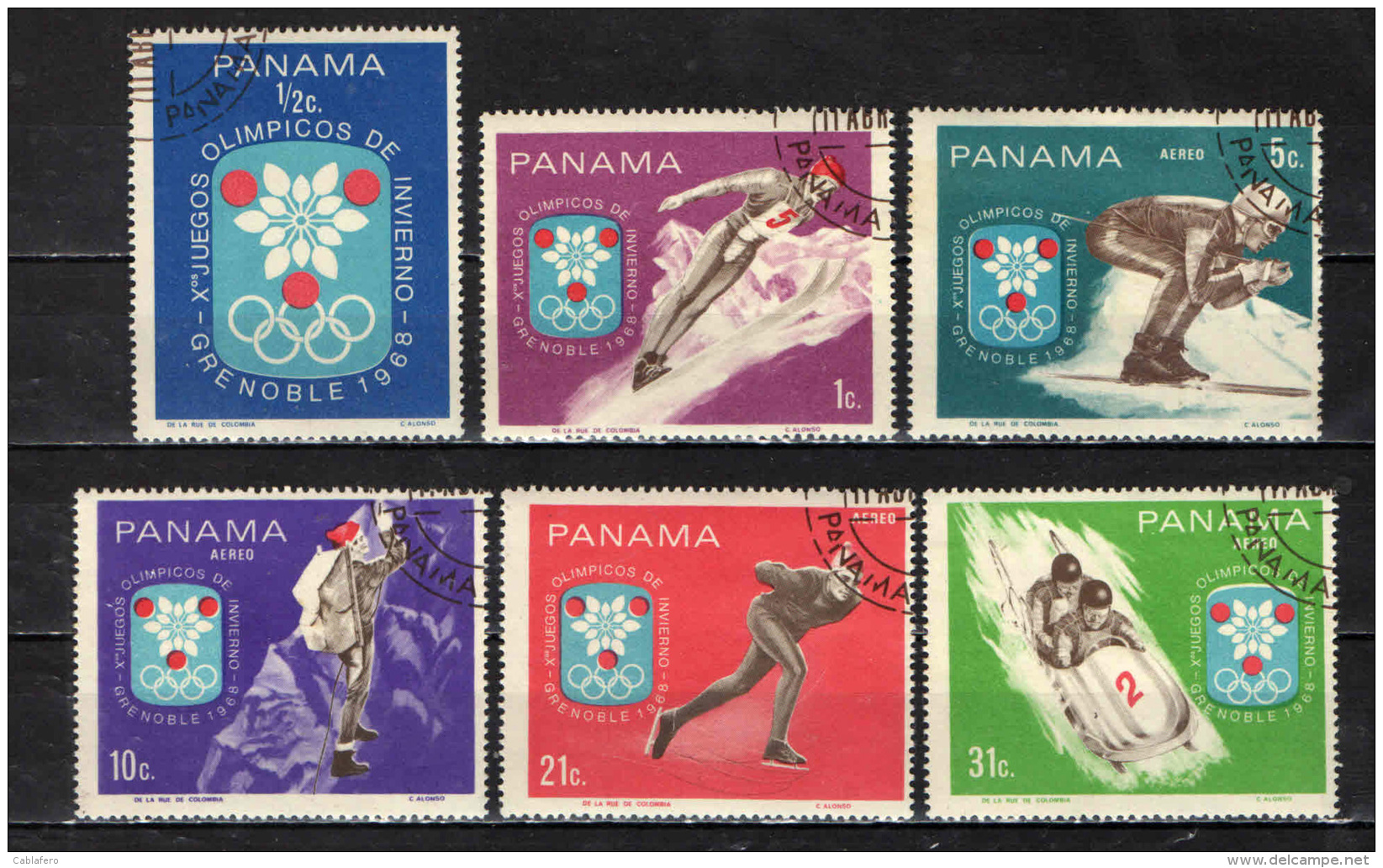 PANAMA - 1968 - OLIMPIADI INVERNALI DI GRENOBLE - USATI - Panama