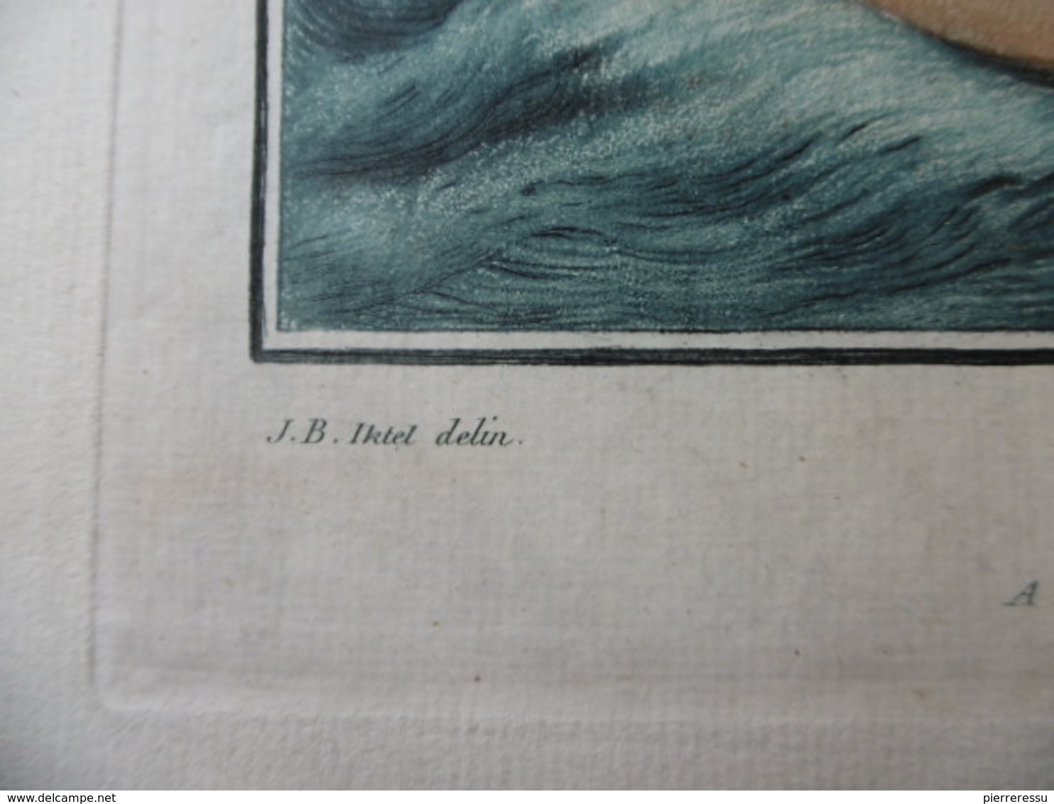 VENUS SUR LES EAUX Par IKTEL GRAVURE MARIN BONNET 35 X 28 - Prints & Engravings