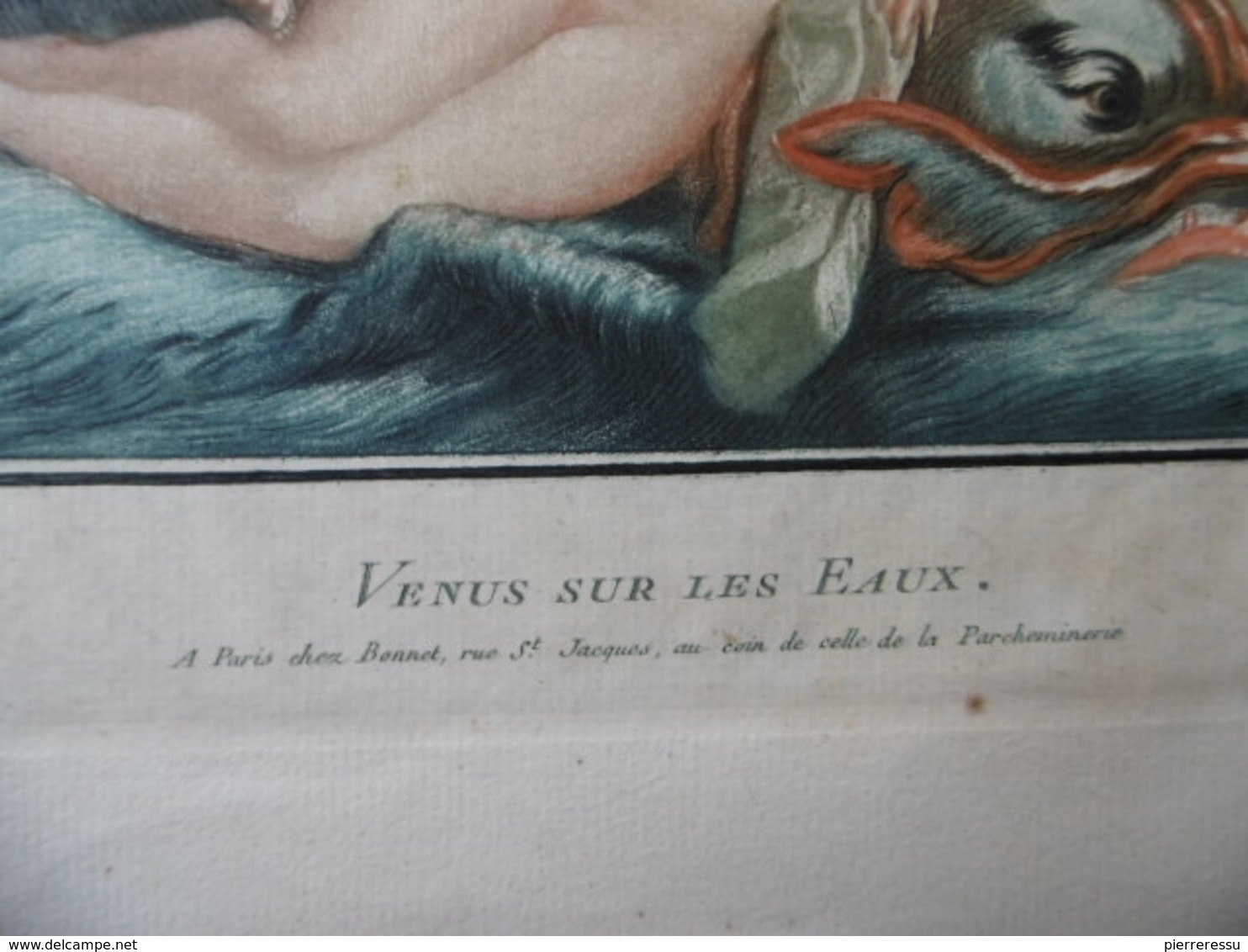 VENUS SUR LES EAUX Par IKTEL GRAVURE MARIN BONNET 35 X 28 - Prints & Engravings