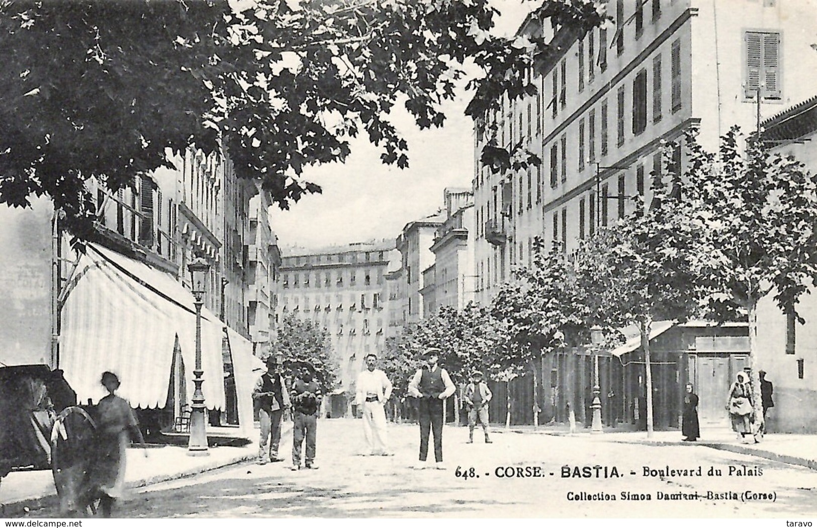 CORSE  -  BASTIA - Boulevard Du Palais - Animation (Joueurs De Boules ?) - Bastia