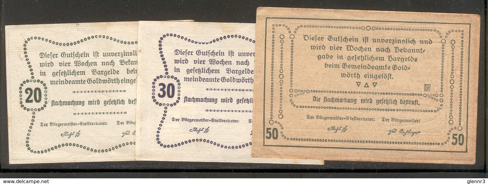 AUSTRIA NOTGELD 248 Goldwoerth Lot 3 - Austria