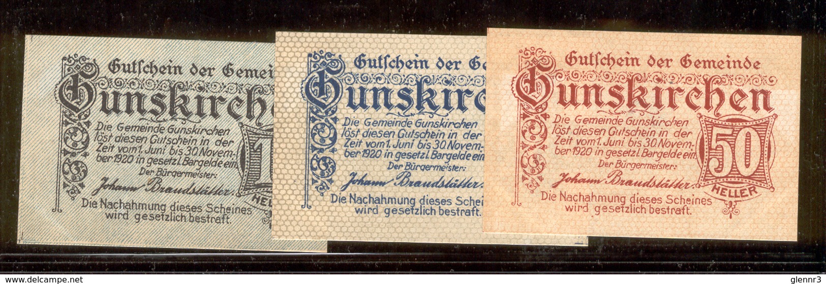 AUSTRIA NOTGELD 309 Gunskirchen Lot 2 - Austria