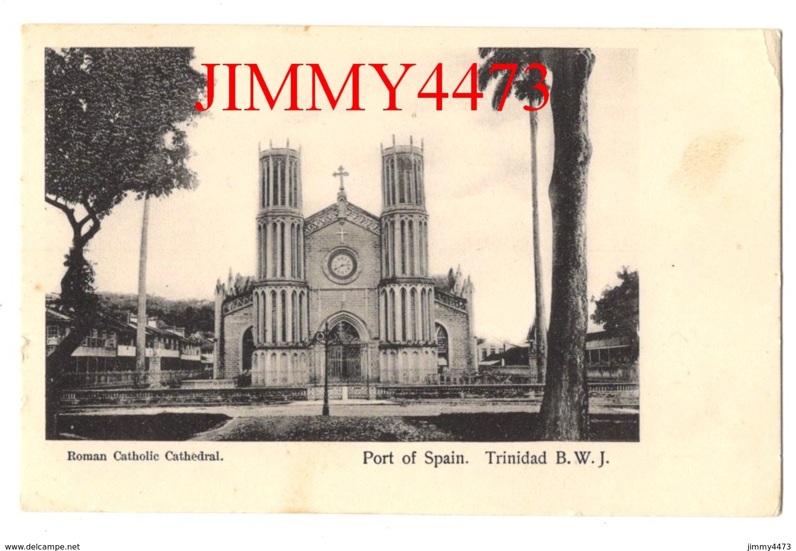 POST CARD - Roman Catholic Cathedral - Port Of Spain TRINIDAD  B. W. J. - Trinidad