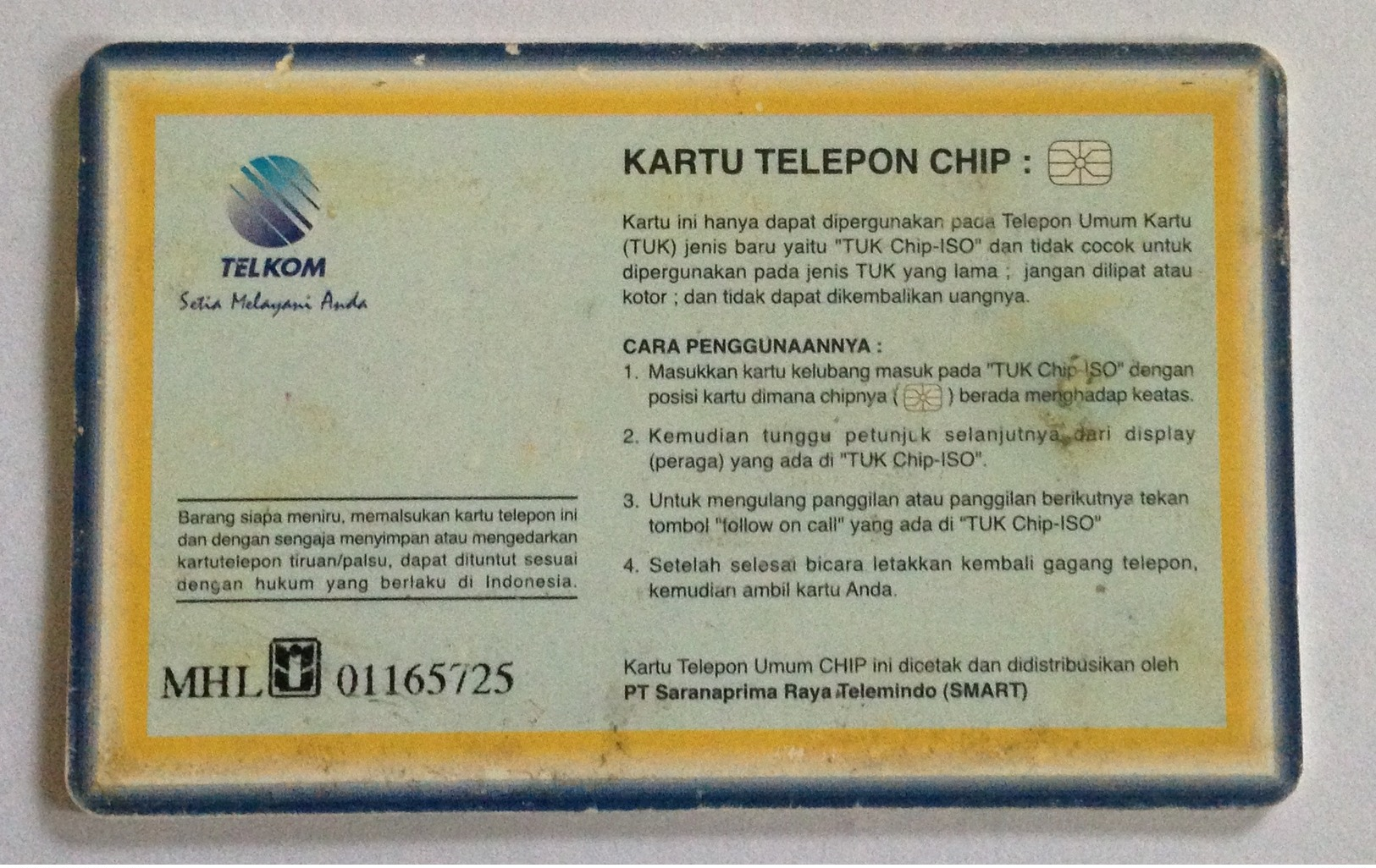 Indonesie Telefoonkaart - Telkom Indonesia (Grand Palace Thailand) 200 Unit (Used) - Indonesië