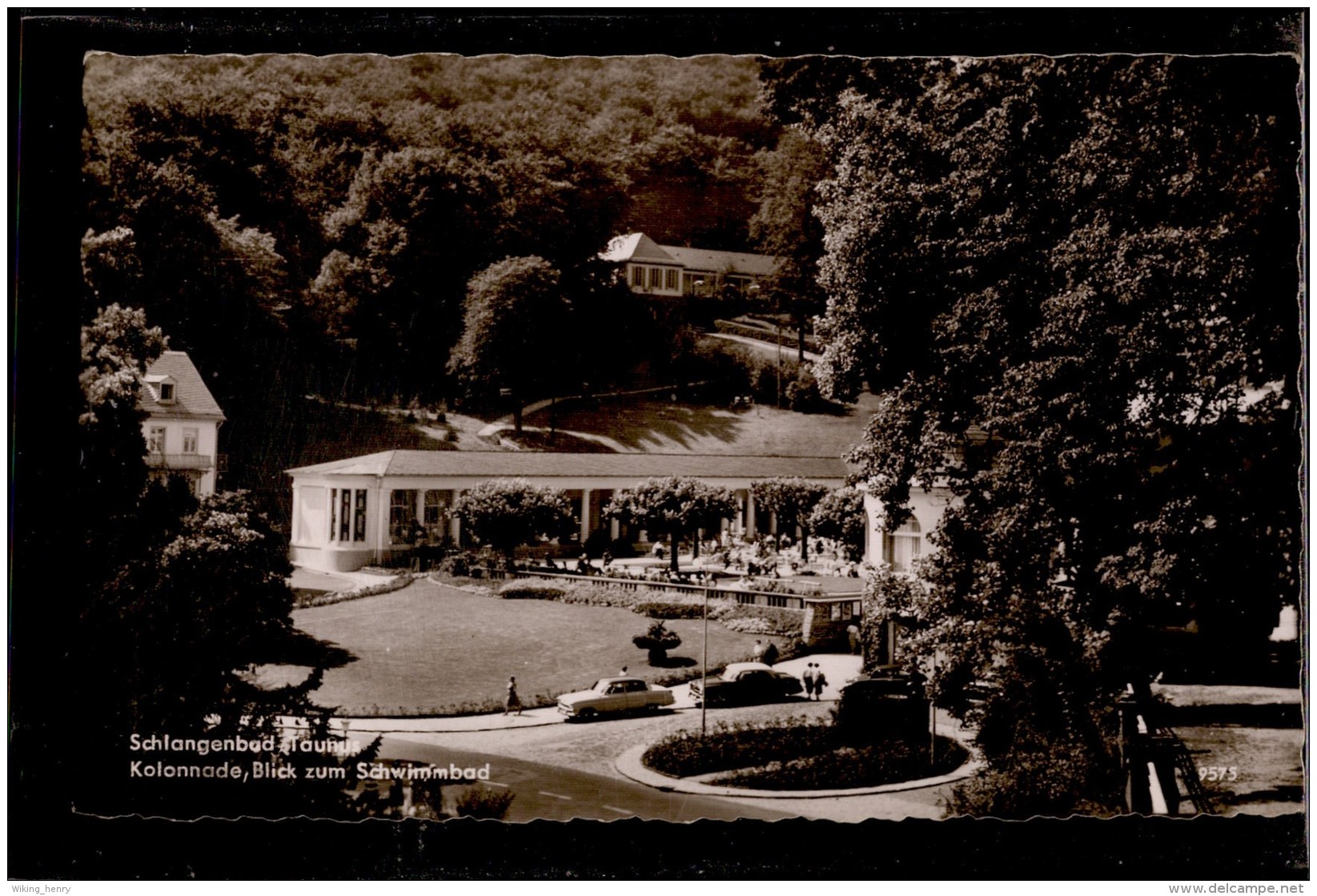 Schlangenbad Im Taunus - S/w Kolonnade   Blick Zum Schwimmbad - Schlangenbad