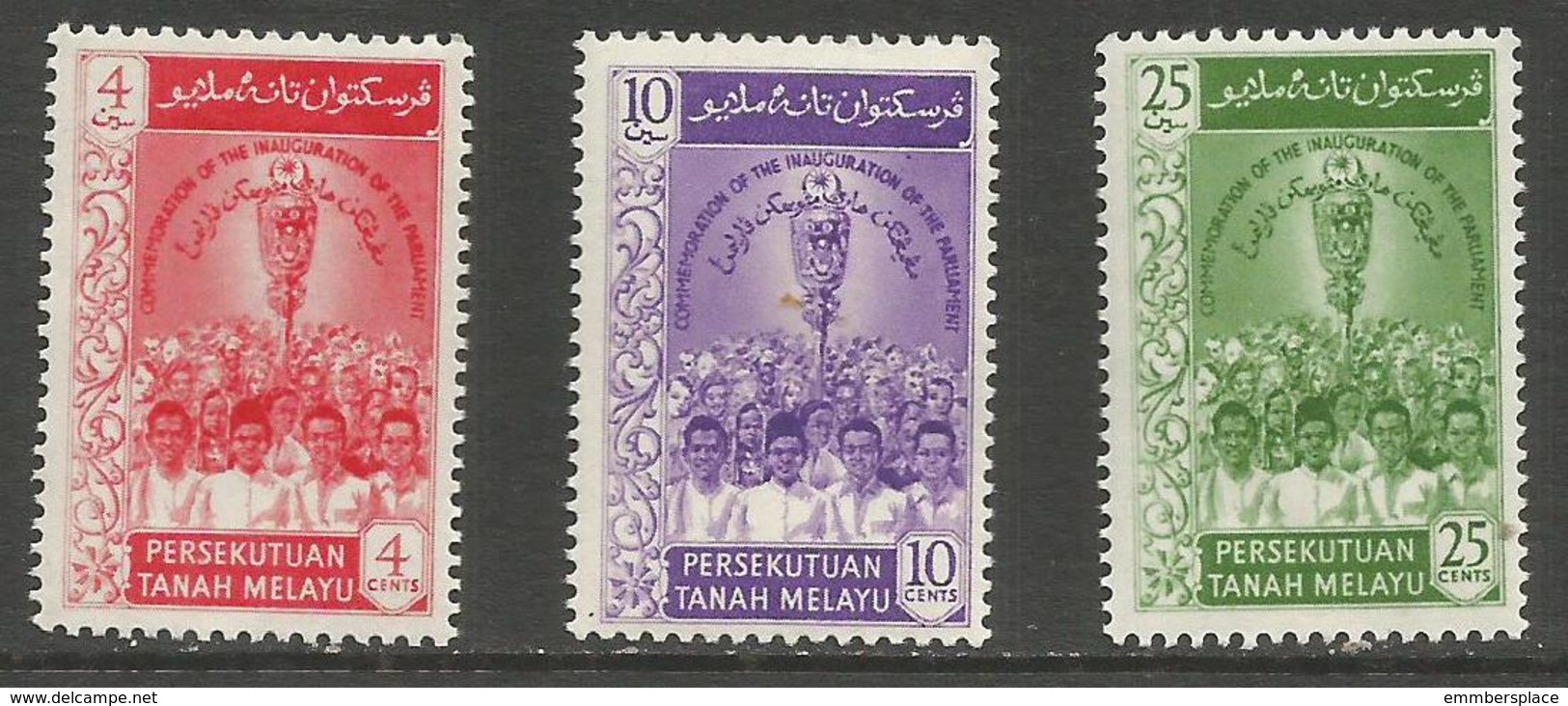 Federation Of Malaya - 1959 Federal Parliament MNH **    SG 12-4 - Fédération De Malaya