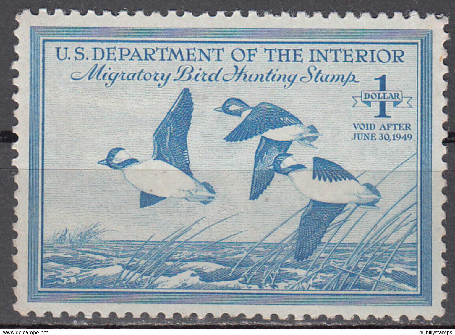 UNITED STATES   SCOTT NO. RW15    MINT HINGED     YEAR  1948 - Duck Stamps