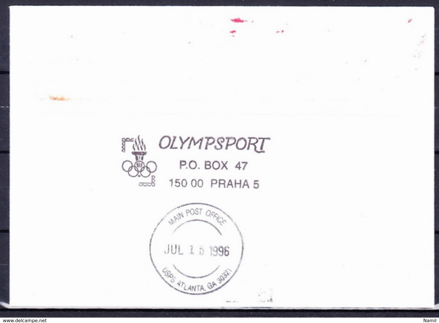 Tchéque République 1996, Envelope Avec Cachet Pour J.O. Atlanta 1996 - Summer 1996: Atlanta