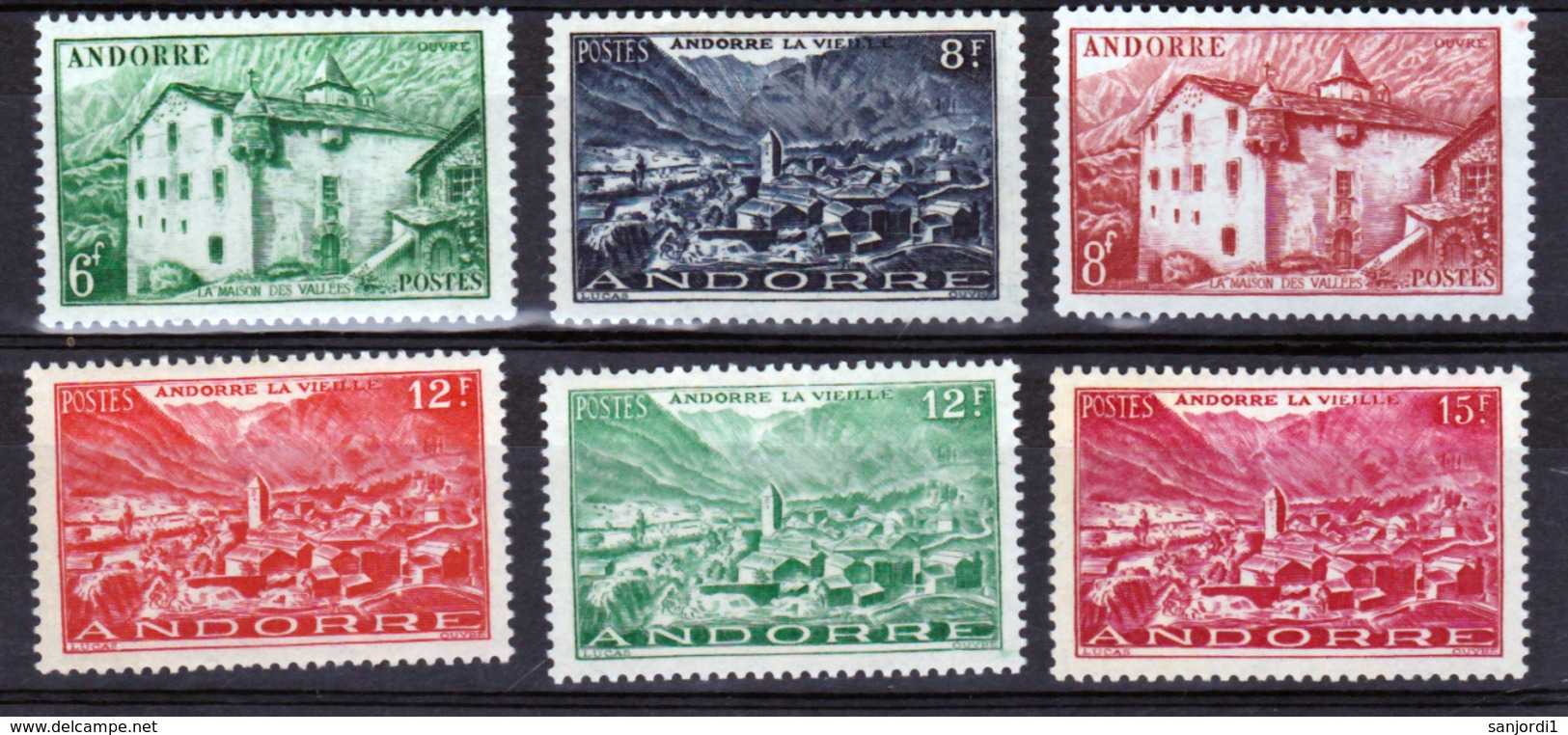 Andorre 126 131 Paysages  * * TB  MNH Sincharnela Cote 15 - Neufs