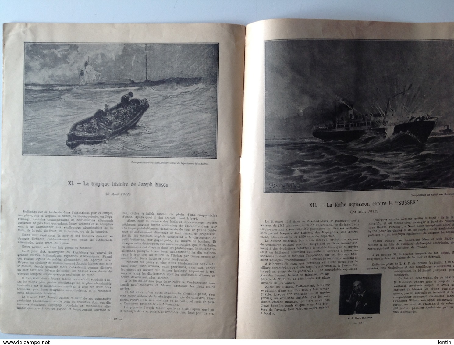 Revue - La Ligue Maritime Déc 1918 - Les Attaques Bateaux Guerre 14/18 - Lusitania, Sussex, J. Mason, Etc.. - 1900 - 1949