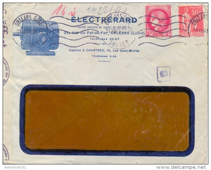 France 1940 Advertising Cover To Germany Enveloppe Publicitaire Electrerard - Fabbriche E Imprese