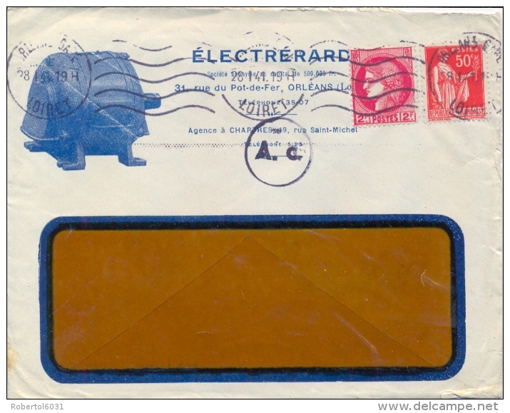 France 1941 Advertising Cover To Germany Enveloppe Publicitaire Electrerard - Fabbriche E Imprese