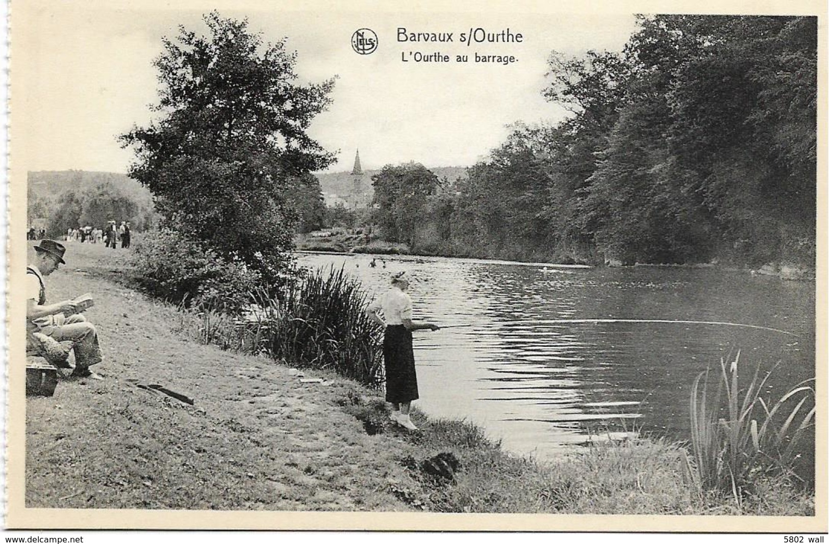 BARVAUX S/O : L'Ourthe Au Barrage - Pêcheur - Durbuy