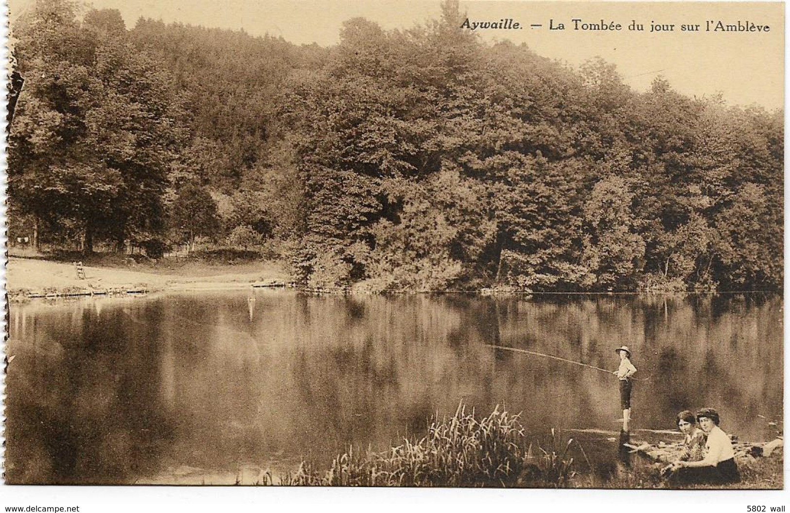 AYWAILLE : La Tombée Du Jour Sur L'Amblève - Pêcheur - Aywaille