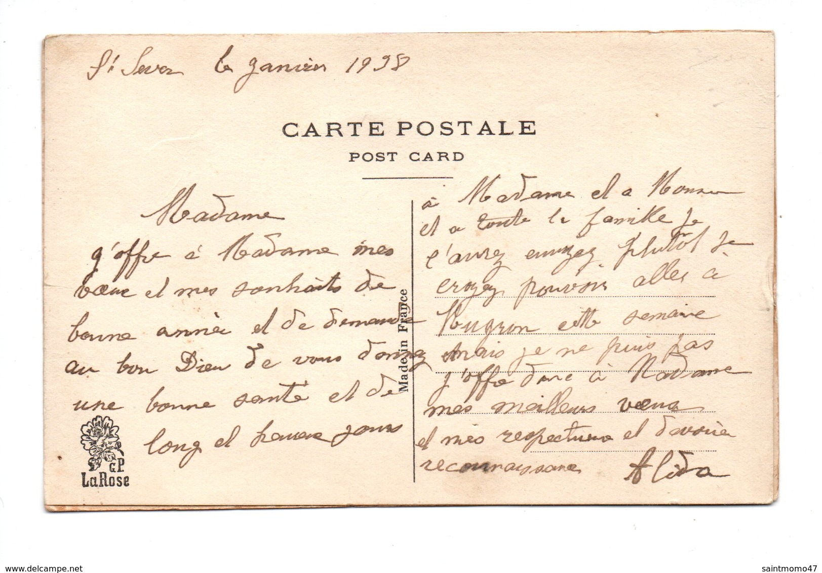 CARTES  " BONNE ANNÉE " . CARTE BRODÉE - Réf. N°9731 - - Nouvel An