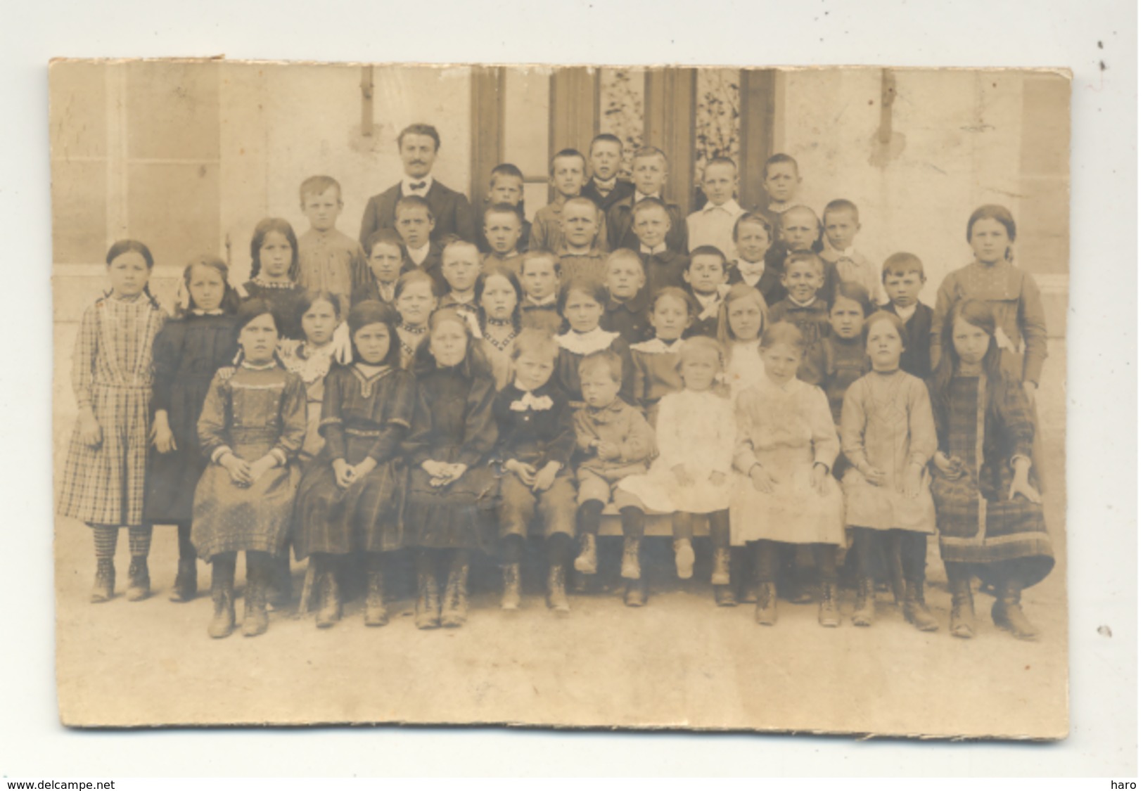 Ecole, Enseignement - Photo Sur Carton ( 9,5 X 15 Cm ) D'une Classe - A SITUER - Personnes Identifiées