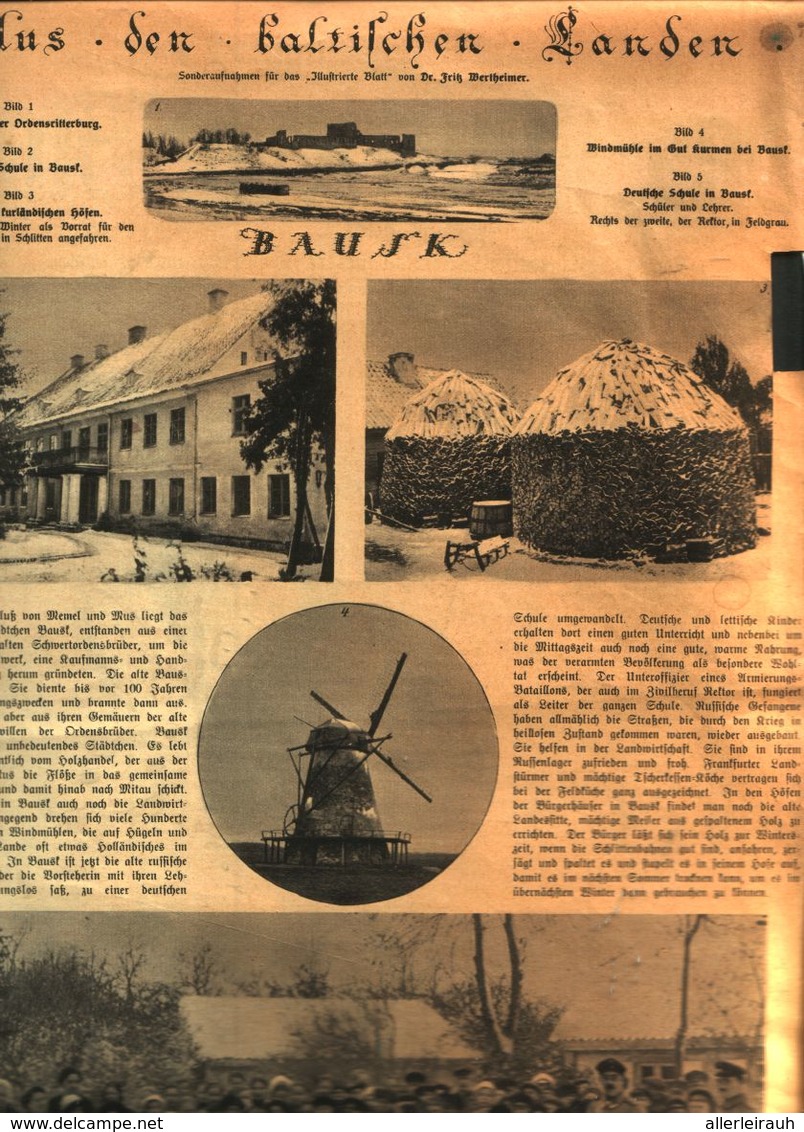 Aus Den Baltischen Landen: Bausk / Artikel,entnommen Aus Zeitschrift /1916 - Bücherpakete
