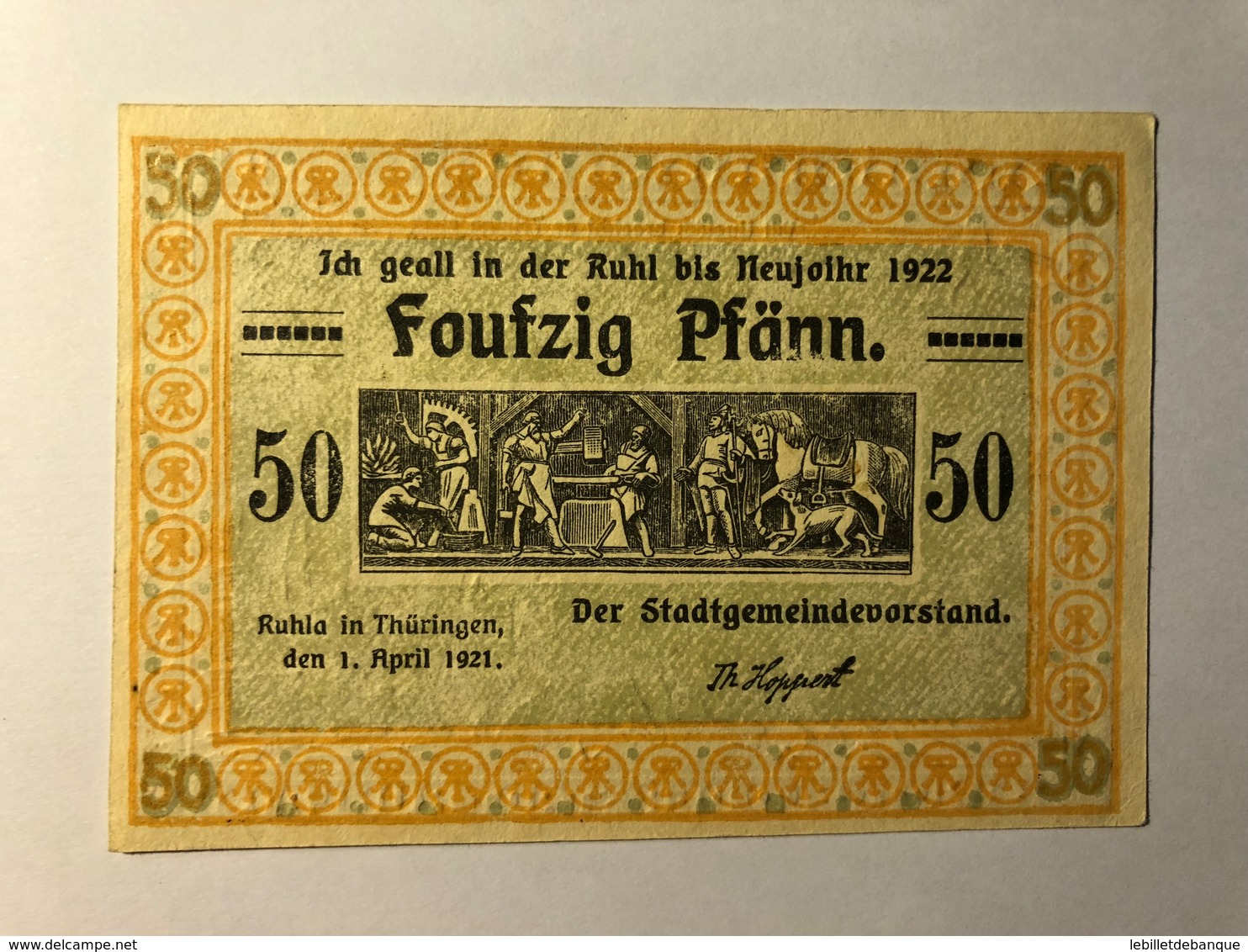 Allemagne Notgeld Ruhla 50 Pfennig - Collections