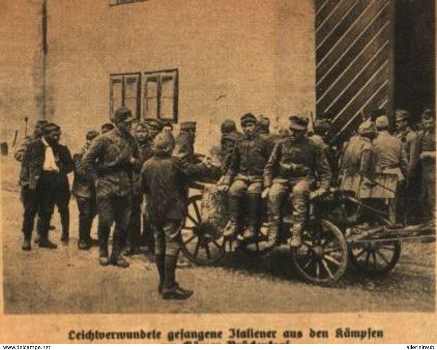 Leichtverwundete Gefangene Italiener Aus Den Kämpfen Am Görzer Brueckenkopf / Druck, Entnommen Aus Zeitschrift /1916 - Colis