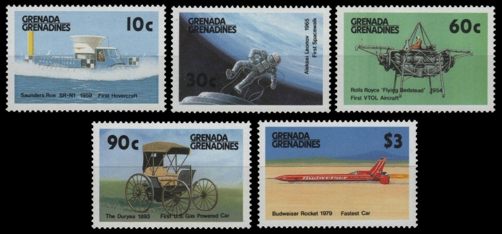 Grenada-Grenadinen 1987 - Mi-Nr. 887-891 ** - MNH - Verkehrsmittel - Grenade (1974-...)