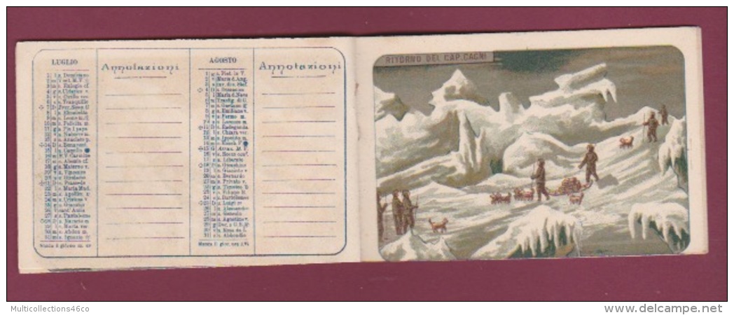 130518 - EXPEDITION POLAIRE Explorateur ABRUZZI GUERINI CAGNI CAVALLI étoile Polaire STELLA POLARE Calendrier 1901 - Spedizioni Artiche