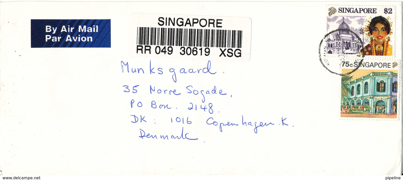 Singapore Registered Cover Sent Air Mail To Denmark 13-12-1993 - Singapore (1959-...)