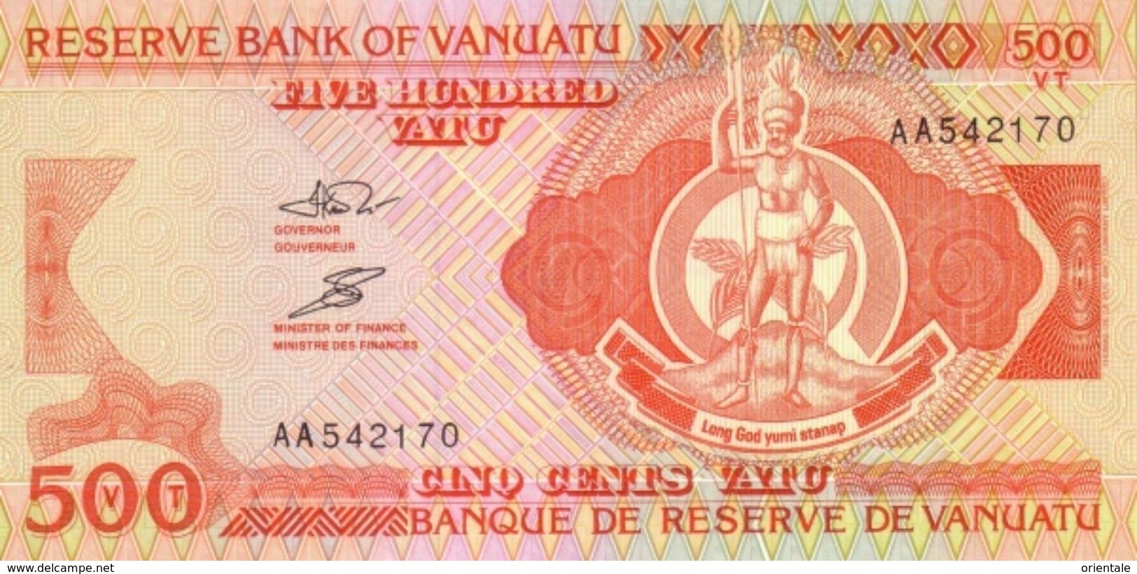 VANUATU  P. 5a 500 V 1993 UNC - Vanuatu