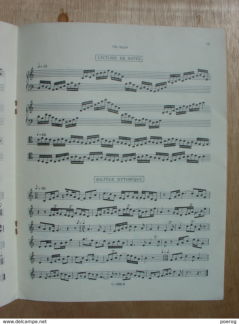 30 LECONS PROGRESSIVES DE LECTURE DE NOTES ET SOLFEGE RYTHMIQUE - ALAIN GRIMOIN - 1975 - GERARD BILLAUDOT EDITEUR - Partitions Musicales Anciennes