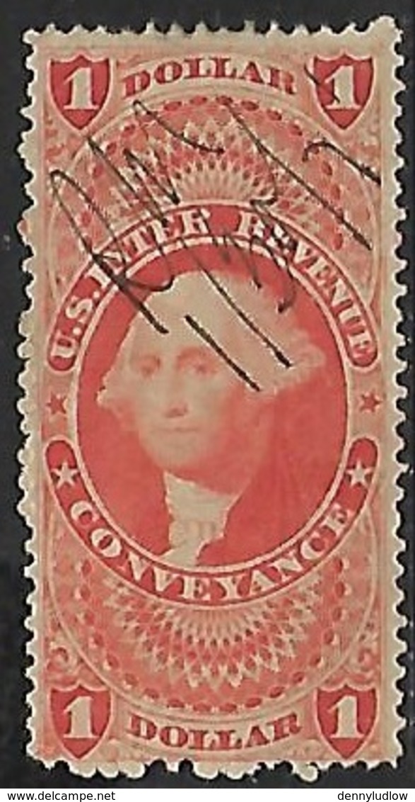 US   1862   Sc#R66c   $1  Conveyance Revenue Used   2016 Scott Value $27.50 - Revenues