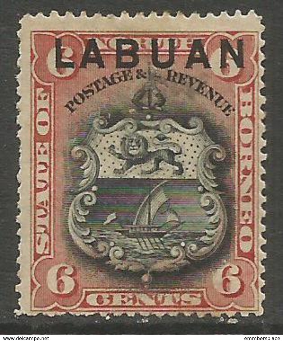 Labuan - 1894 Arms 6c MH *    SG 67 - North Borneo (...-1963)