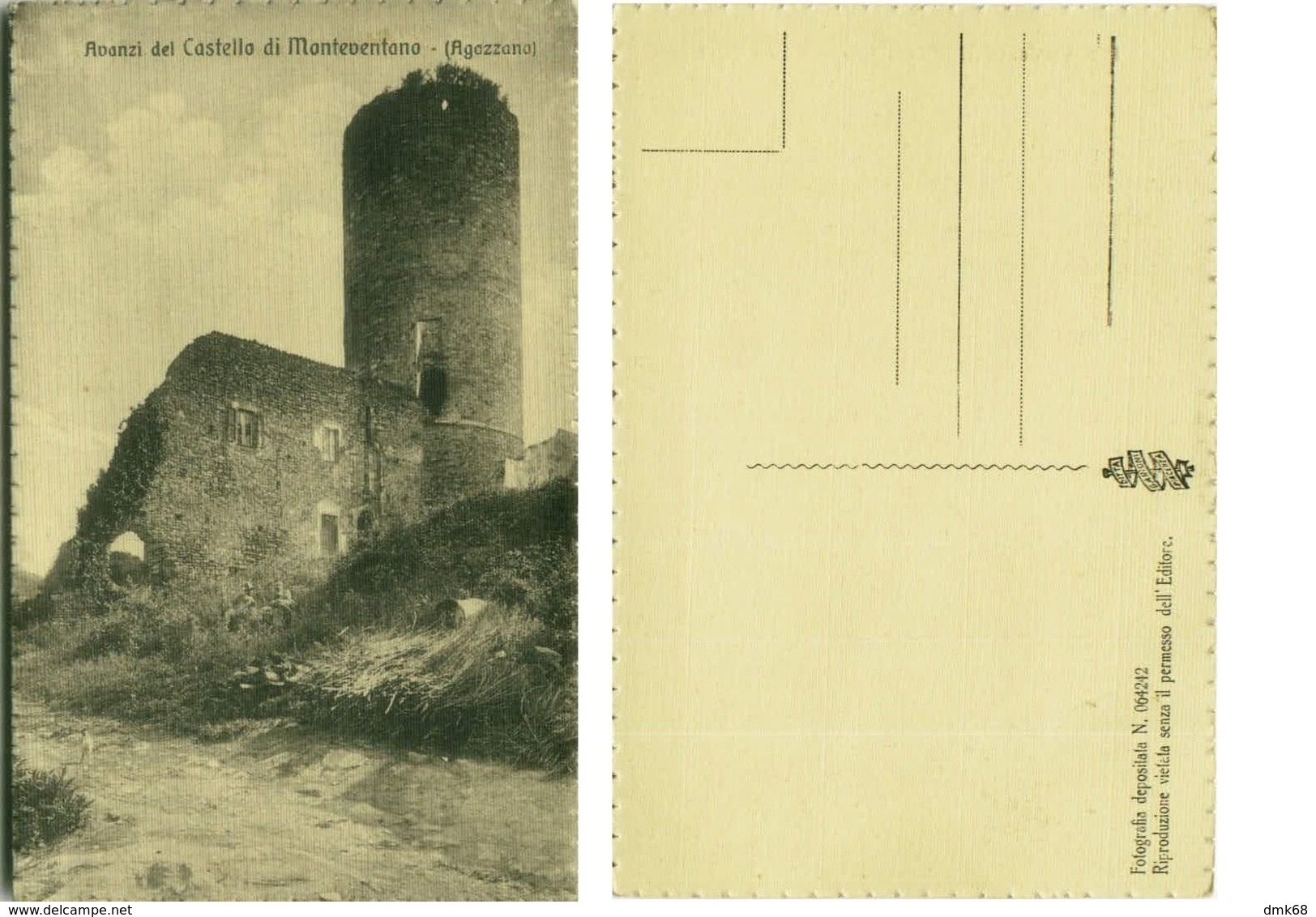 CASTELLO DI MONTEVENTANO ( PIACENZA ) EDIZ. GARIONI - 1920s/30s (1847) - Piacenza