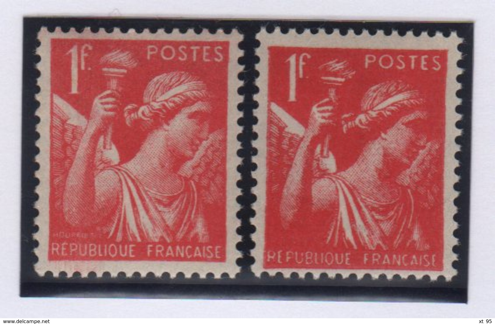 Type Iris - N°433 - Impression Lourde Maculant La Signature Et Les Details - Neuf Avec Charniere - 1939-44 Iris