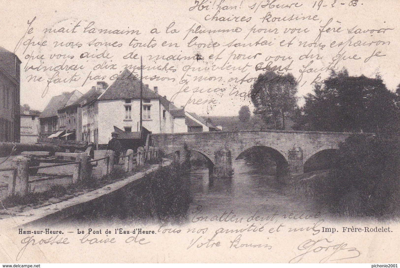 HAM-sur-HYEURE  -  Le Pont De L'Eau D' Heure - Ham-sur-Heure-Nalinnes