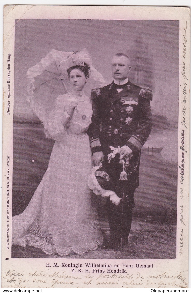 POSTCARD - MONARQUIA ROYALTY - ROYAL FAMILIE - Queen Wilhelmina And Prince Hendrik - Koninklijke Families