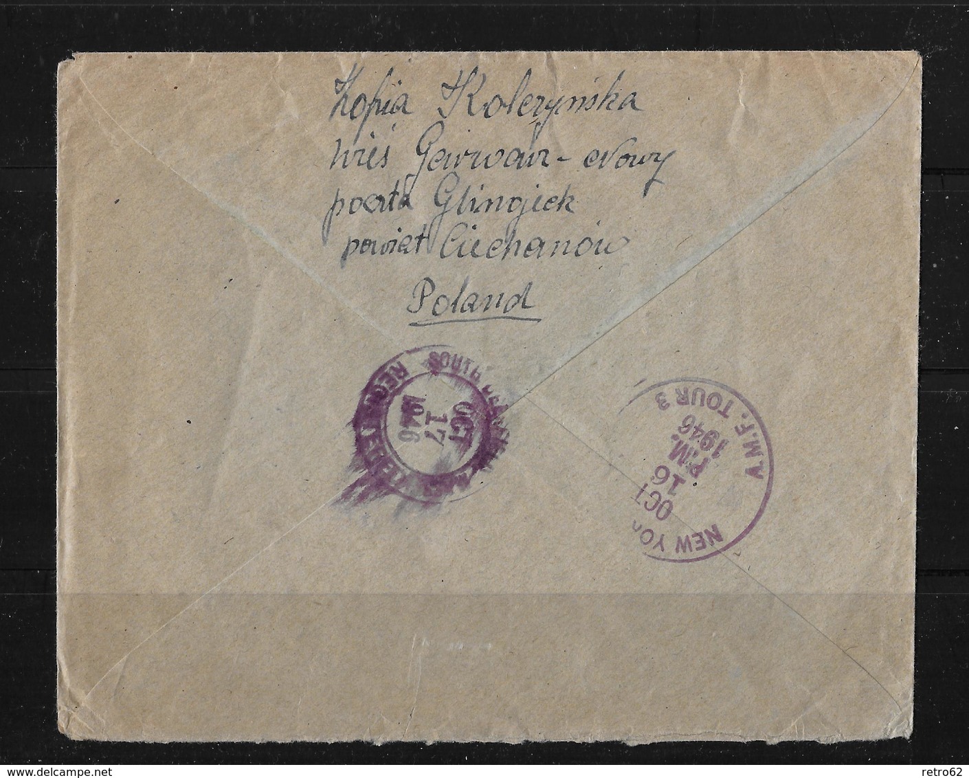 1910 Registered - Letter From Poland / Glinojeck To USA / Deerfield  ►RRR◄ - Airplanes