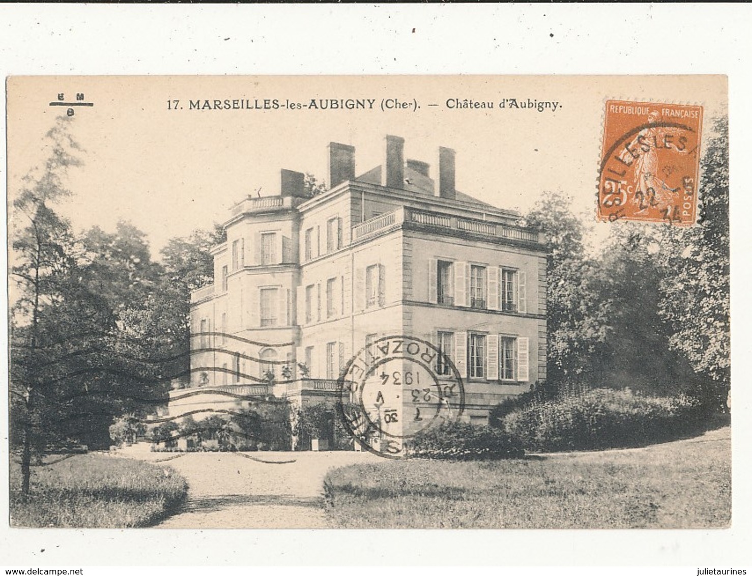 18 MARSEILLES LES AUBIGNY  CHATEAU D AUBIGNY CPA BON ETAT - Other & Unclassified