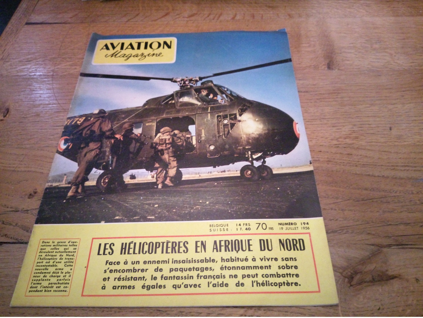 156/AVIATION MAGAZINE N° 194 Les Helicopteres En Afrique Du Nord - Luftfahrt & Flugwesen