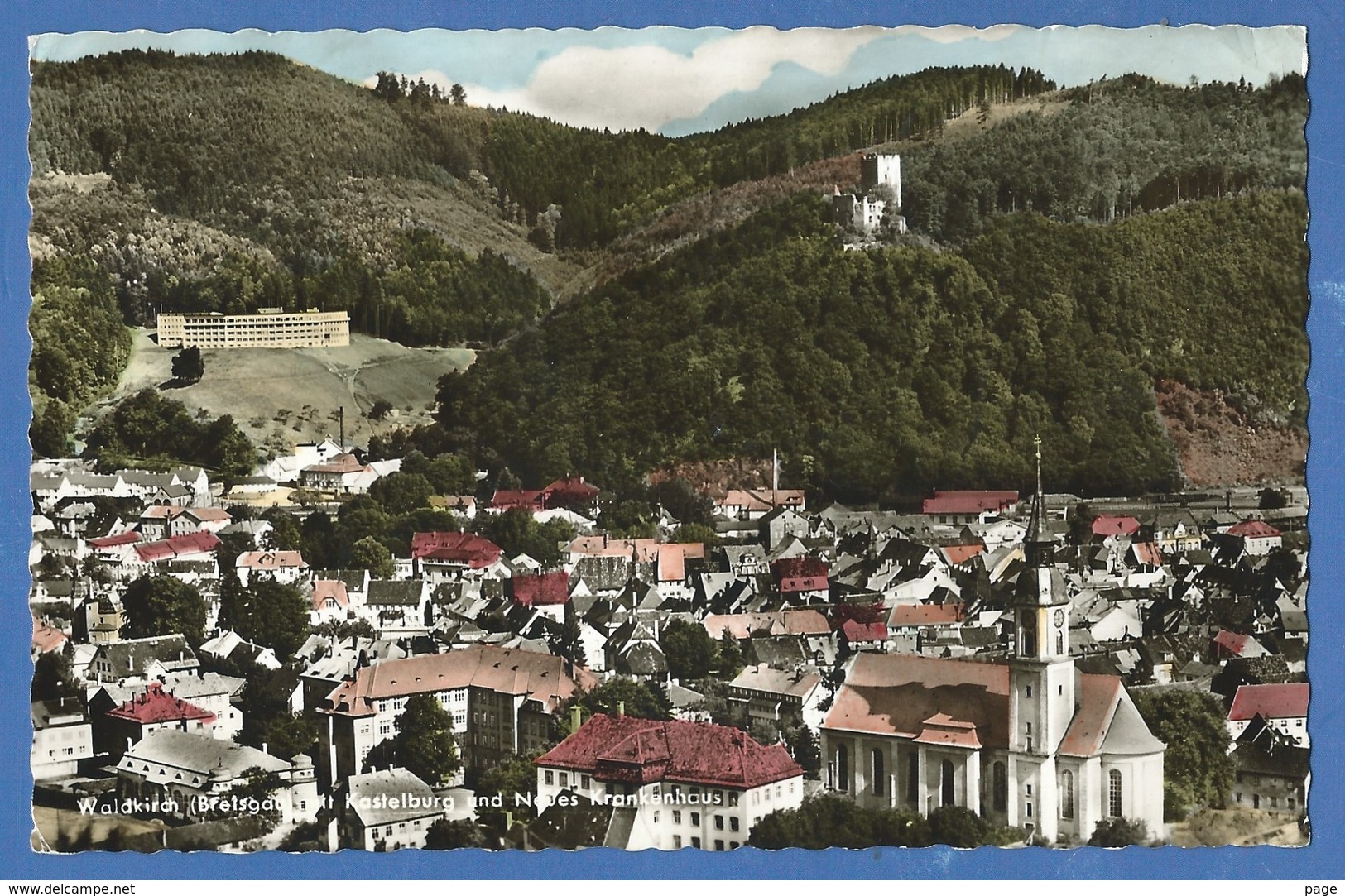 Waldkirch,1959,Waldkirch Mit Kastelburg Und Neus Krankenhaus - Waldkirch