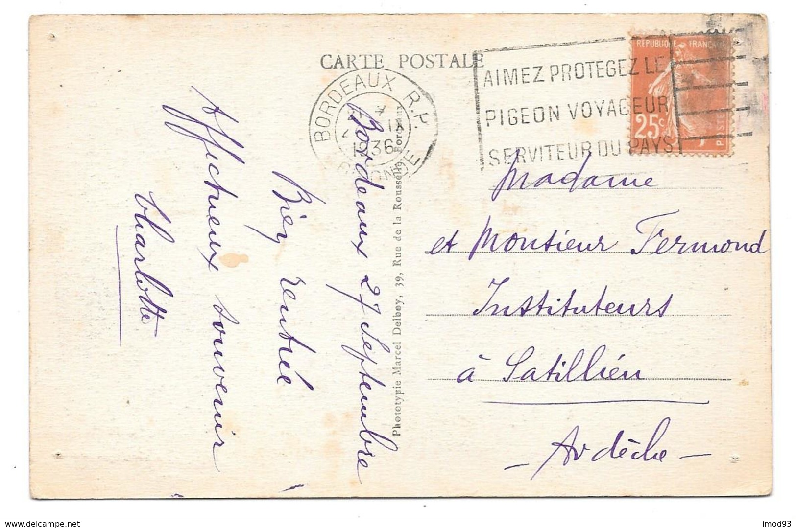 33 - BORDEAUX - Jardins Et Terrasse Des Quais - Ed. MD N° 63 - 1936 - Bordeaux