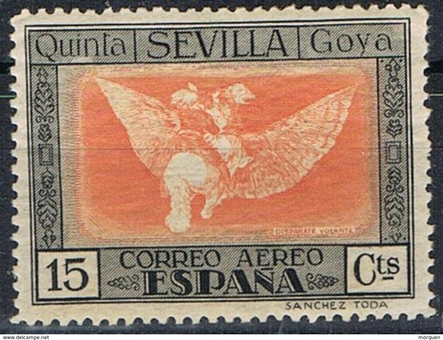 Sello 15 Cts La Quinta De GOYA Aereo 1930, Num 520 ** - Neufs