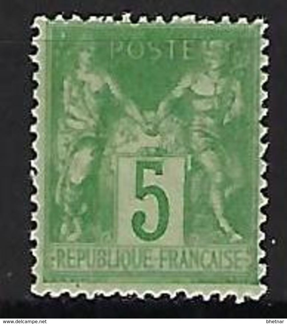 FR YT 102 " Sage 5c. Vert-jaune " 1898 Neuf** - 1898-1900 Sage (Type III)