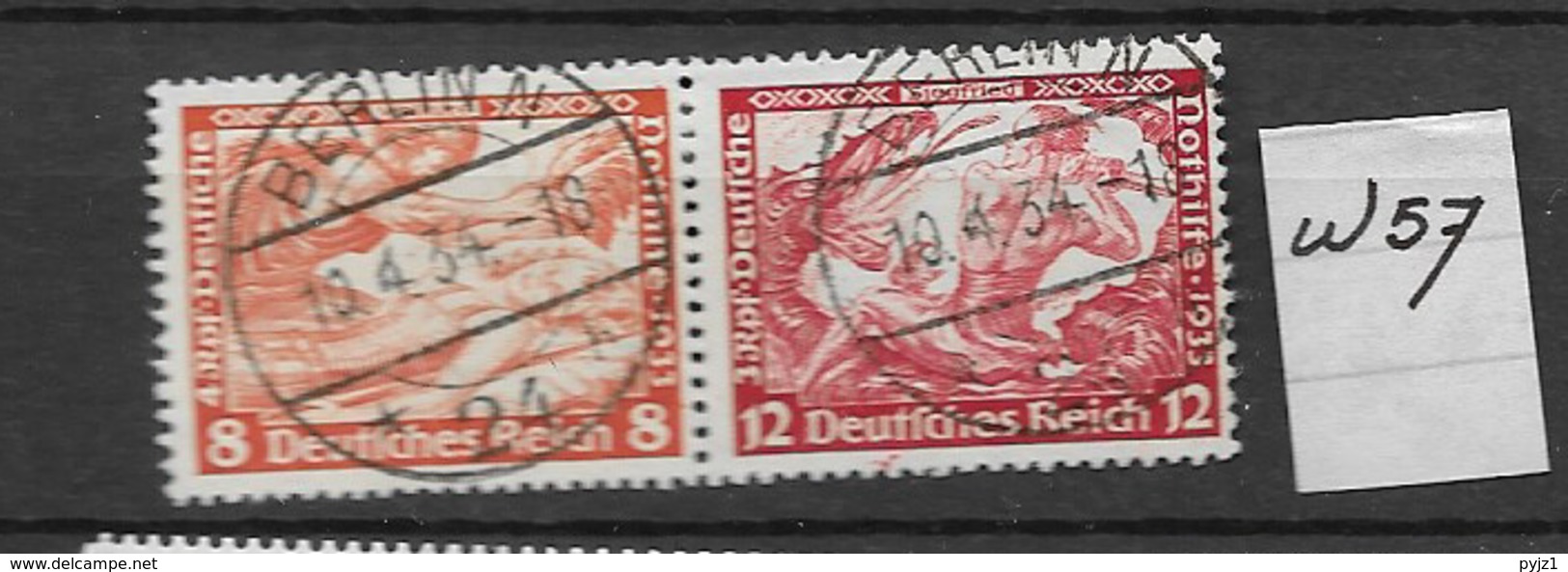 1933 USED Germany, Wagner, W57 - Se-Tenant