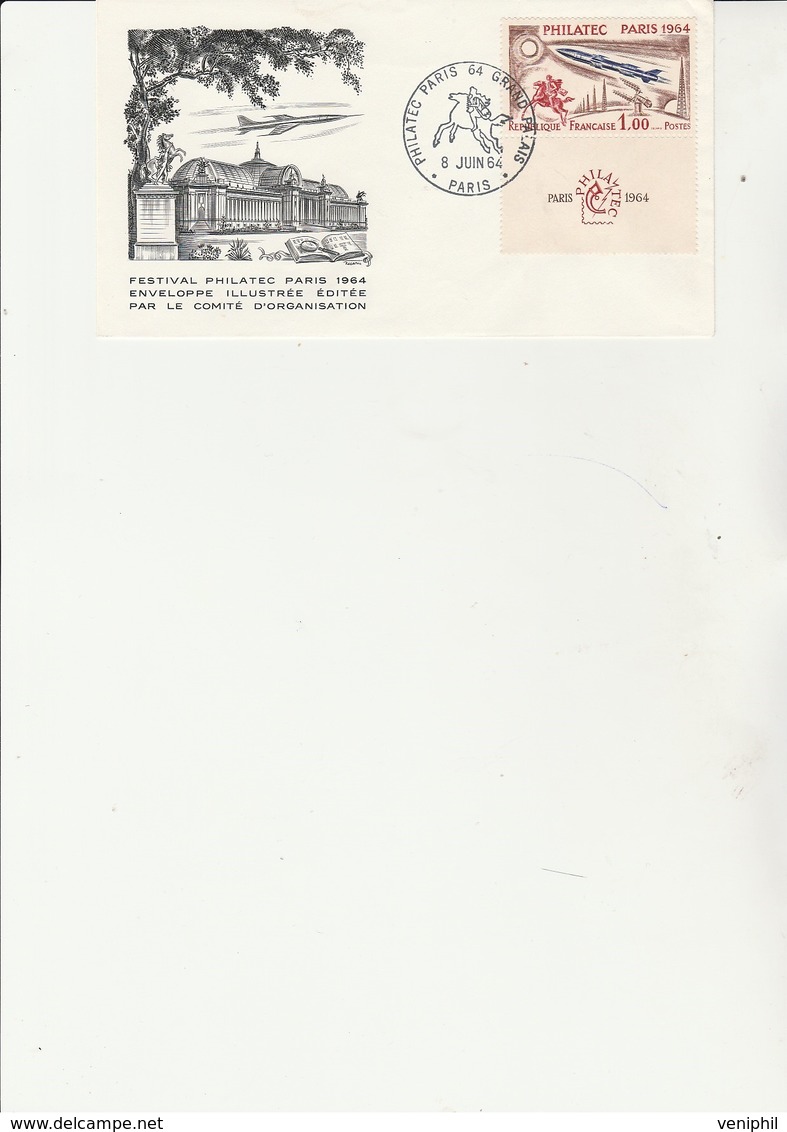 F.D.C. AFFRANCHIE N° 1422 -PHILATEC 1964 - COTE: 30 € - 1960-1969