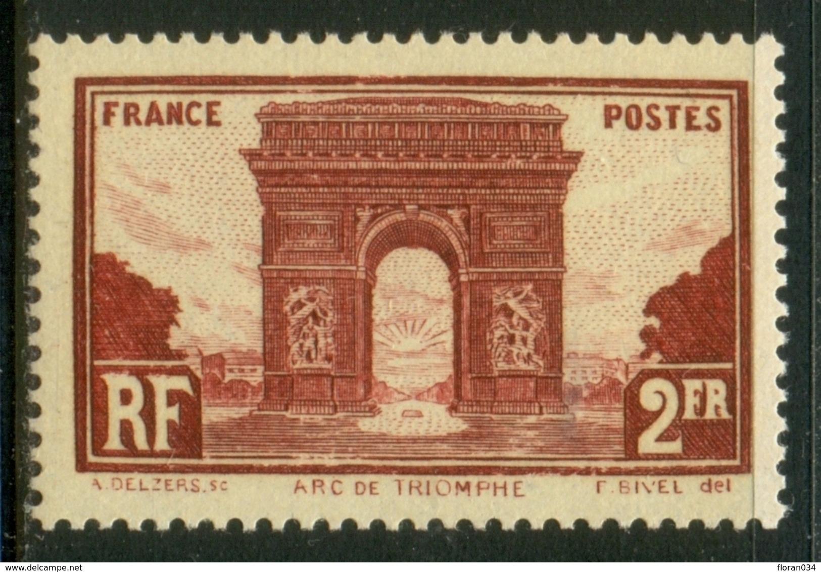 France N° 258 Neuf ** (MNH) Signé Calves Cote 95 Euros - TTB Qualité - Unused Stamps