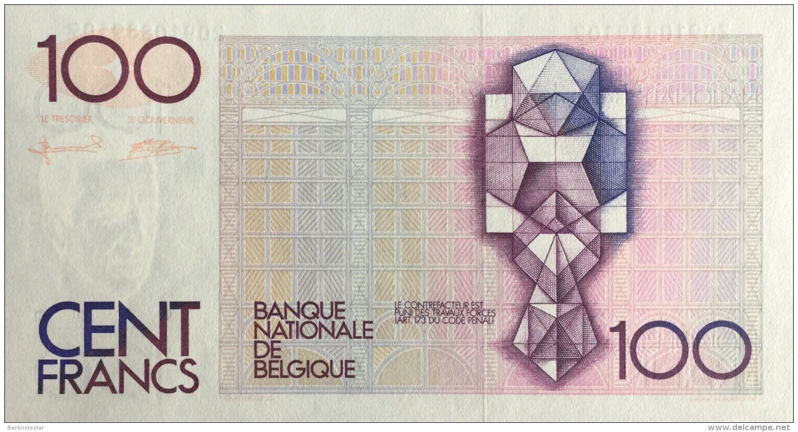 Belgium 100 Francs, P-142a 2001 UNC (sign. 5 + 15) - 100 Francs