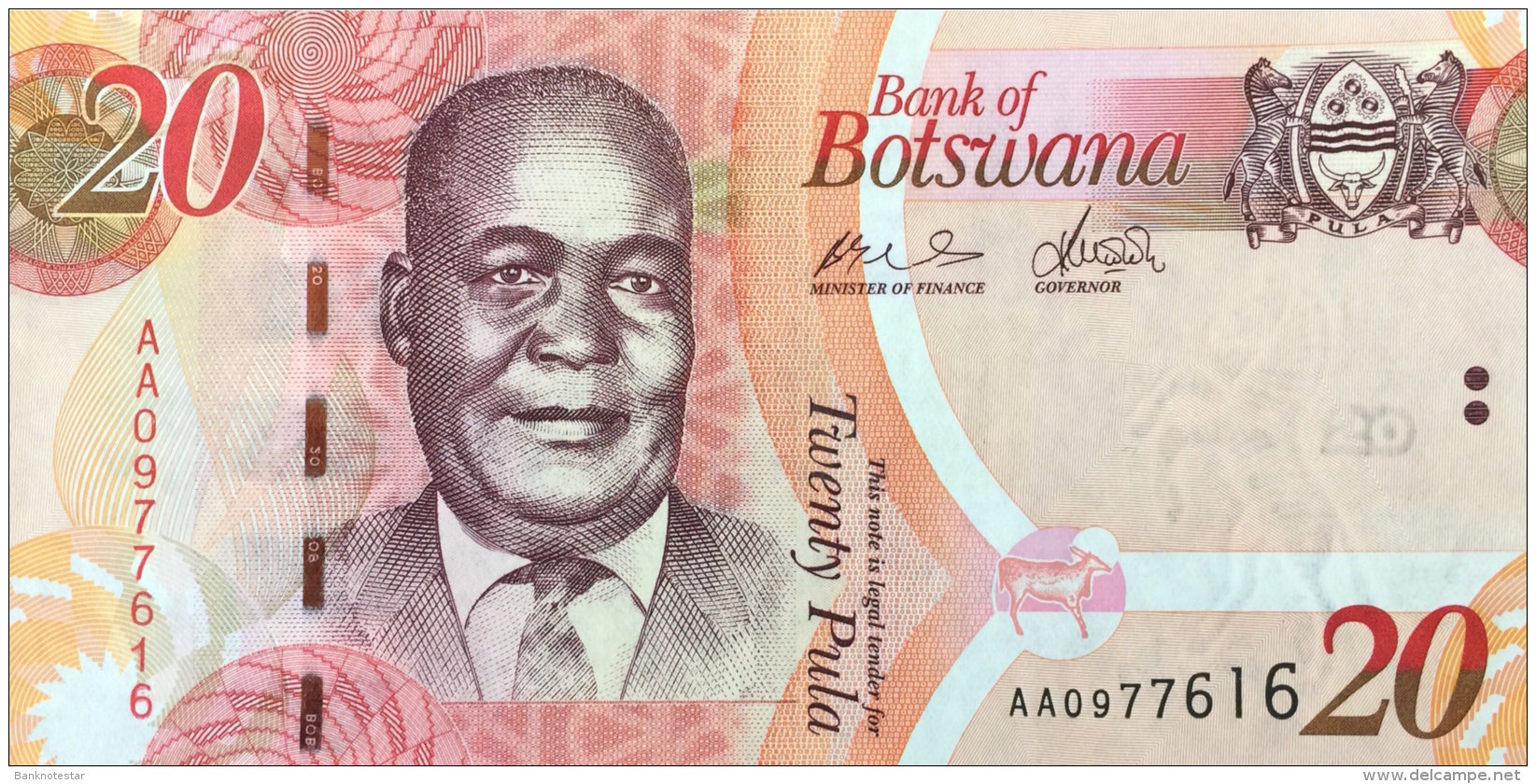 Botswana 20 Pula, P-31a (2009) UNC - Botswana