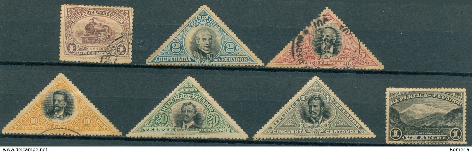 Equateur - 1908 - Yt 155/161 - 10 Ans Du Chemin De Fer De Guayaquil - *TC Ou Obl. - Ecuador