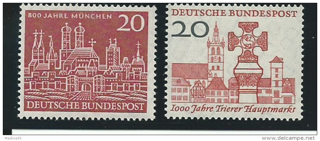 ALLEMAGNE-RFA: **, N° YT 160 Et 161, TB - Unused Stamps