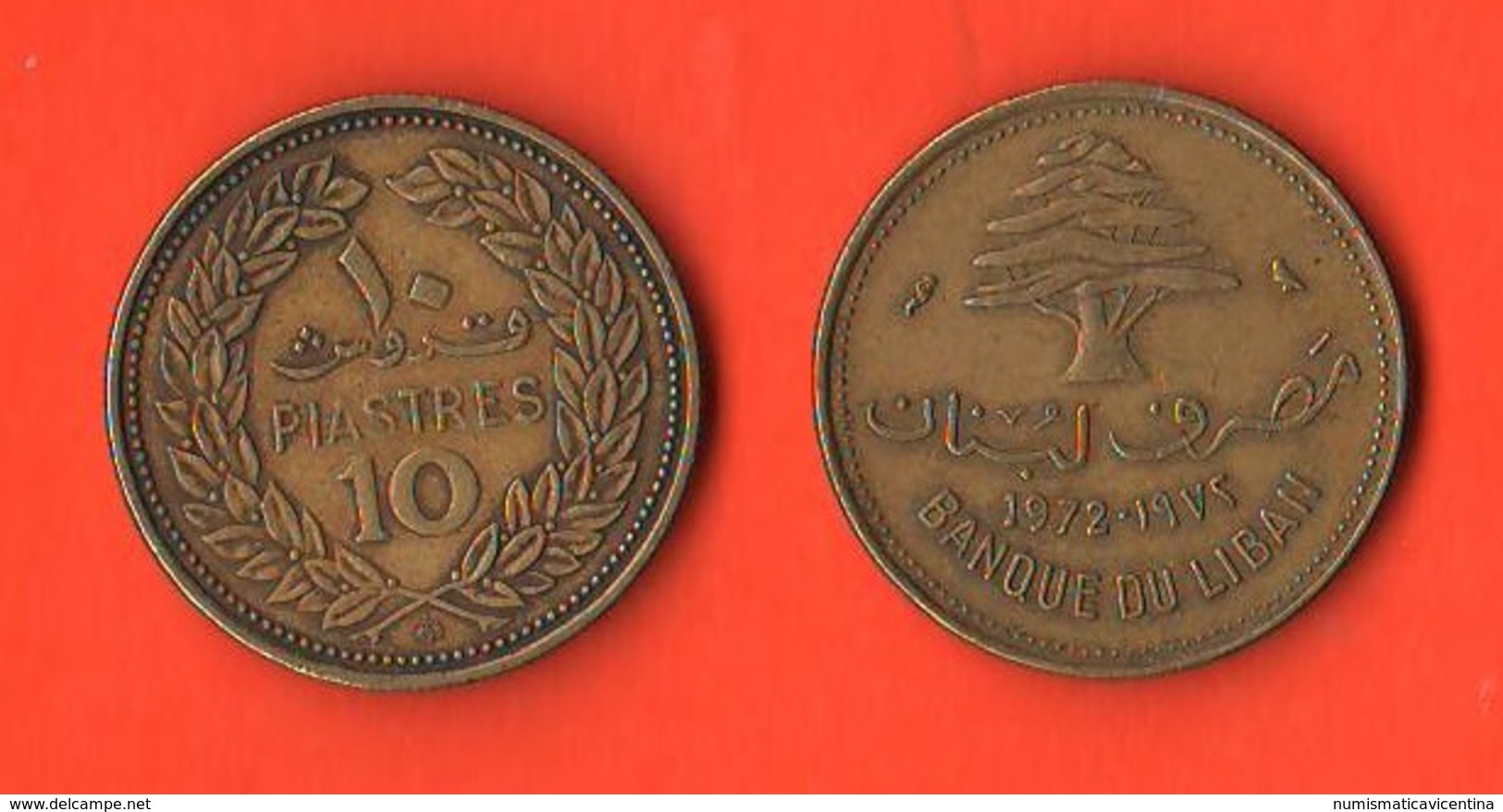 Libano Lebanon 10 Piastres 1969 - Liban