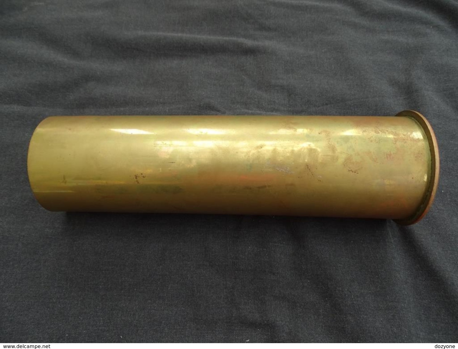 WW2 German Use Belgian 75mm Shell Case, Douille, Obus, Kartusche - 1939-45